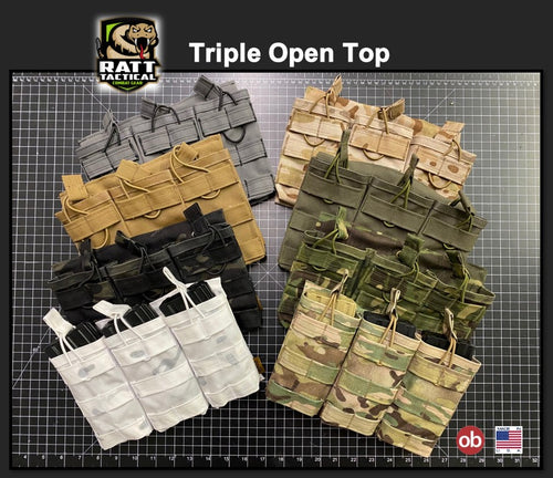 RATT TACTICAL USA Triple Open Top Mag Pouch